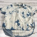 AMO linen blend boxy shirt size M Blue Size M Photo 2