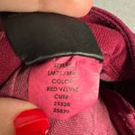 Liverpool Hannah Crop Flare Jeans Size 4 / 27 Red Velvet Burgandy Ankle Photo 7