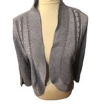 Peter Nygard  Silver Sparkle Metallic Open Cardigan Size XL Photo 1