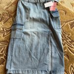 Juicy Couture Denim Cargo Midi Skirt w/ Slit Sz 28 NWT Photo 4