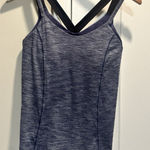 Lululemon Sports Bra - Heathered Blue and Black Photo 0