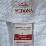 Merona 10 33 White Textured Crop Pants Photo 1