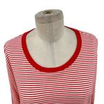 Marine layer  Valerie Longsleeve in Poinciana Red / White Size Large Photo 2