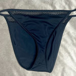 ASOS  Black Fishnet Trim Stretch Bikini Bottoms Swimwear Size 14 XL Photo 0