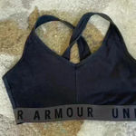 Under Armour  black, criss cross back sports bra; size M Photo 0