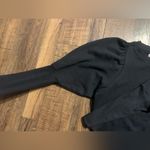 Marie Oliver  fitted puff sleeve black pullover top classic  small $198 spring Photo 4