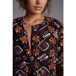 Hutch Anthropologie Women's XS Floral Embroidered Overcoat Multicolor Casual Photo 2