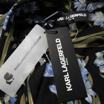 Karl Lagerfeld NEW  Paris button-front floral print‎ shirt, S, black+ Photo 9