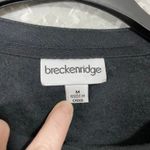 Breckenridge Women's Black Floral Embroidered Cardigan Granny Sweater - Medium Photo 5