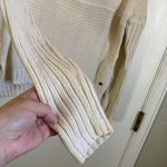 Roxy Scoop Neck Cream Colored Knit Long Sleeve Sweater A236 Photo 5