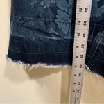 Red Valentino  Frayed Printed Denim Midi Skirt Denim Blue Raw Hem size 38 EUC Photo 4