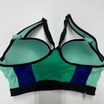 Victoria's Secret VSX Sports Bra 34DD Green Blue Zip Front Sports Athletic Active Photo 1