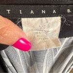 Tiana B  black steel blue and white abstract halter neck shift dress size small Photo 3