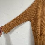 Polagram  Tan Chunky Knit Boxy Fit Sweater Womens S Fall Casual Oversized Classic Photo 3