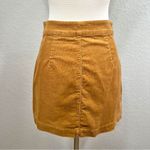 Aritzia Wilfred Free Karmen Corduroy Button Mini Skirt Golden Amber Photo 2