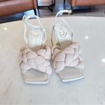 Sam Edelman Sand Cream Courtney Braided Padded Ankle Strap Heel Size 6.5 Photo 1