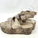 Amuse Society x Matisse Runaway Platform Sandals Snake Print Brown Tan Size US 6 Photo 6
