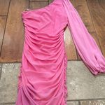 Hello Molly  Mini Dress Pink One-Shoulder Photo 1