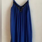 EXPRESS  Royal Blue Beaded Chiffon Mini Dress – Size S/P Photo 2