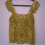 Savanna Jane L Tank Top Yellow Leopard Print Ruffle Size L Photo 5