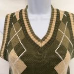 Say What? Say What? Y2K Argyle Crop Sweater Womens Vest Sz S Preppy Academia Knit Retro Photo 1
