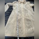 Classic Elements Vintage 90s Sz:M Petite  Cream Long floral Embroidered Sweater. Photo 3