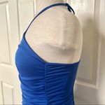 SheIn  blue ruched cutout halter dress Photo 6