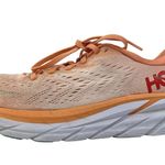 Hoka  One One Womens Orange Clifton 8 Lace Up Running Athletic Sneaker Shoes 7.5B Photo 0