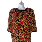 Papell Boutique Papell‎ Boutique Size 10 Black Pearl Rose Chain Midi Dress Photo 1