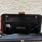 Saks 5th Avenue Saks Fifth Avenue Black Woven Clutch with Gold Accent Photo 2