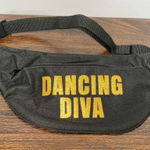 NWOT Dancing Diva Gold Lettering Adjustable Strap Pack Waist Bag Black Photo 0