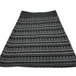 KAVU Black Gray Fair Isle Knit Skater Skirt Size Large Photo 2