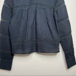 Isabel Marant Etoile Rexton Blouse Crochet Lace Pintucked Pleated Top Size 38 Photo 4