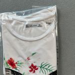 Zara Basic T Shirt Womens Size L White Eagle Floral Print Graphic NWOT Size L Photo 5