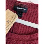 Torrid  Women's Top Long Sleeve Thermal Waffle Knit Top Size 2 Photo 1