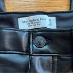 Abercrombie & Fitch 90s straight ultra high rise black faux leather pants sz 26 Photo 3