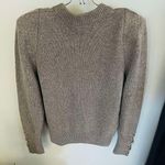 Ba&sh Keane Lace-Up Cuff Wool & Cotton Sweater, Tan, Size Small, DESIGNER, NWT Photo 5