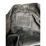 Andrew Marc Women's S  New York Womens Black Leather Off Center Zip Jacket Coat p Photo 6