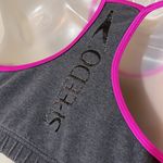 Speedo Vintage 1990s Halter Top Racerback Sports Bra Wide Stripes Medium Photo 8