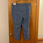 Soft Surroundings  Womens Tesori Print Straight Leg Ankle Pants Blue NWT 2X 22W Photo 3