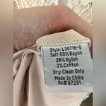 Johnny Was Cream Crochet Lace 3/4 Sleeve V-Neck A-Line Mini Dress Size Small Photo 1