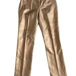 Blushe Vintage Leather Pants Women’s Size 8 Bronze Gold Classic Fit Chic Brown Photo 0