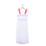 NWT C.Wonder X Nordstrom Bow Strap Tiered Maxi Dress Bohemian Colorblock Pink Size L Photo 4