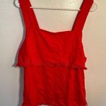 J.Crew  Factory Boxy Tank Top Warm Cerise Red Photo 1