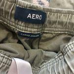 Aero Cargo Jogger Pants Women Size Small Green Minimalist Travel Elastic Wasit Photo 2