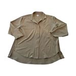 Nic+Zoe  Womans Tech Stretch Shirt Blouse Snap Button Top Size Large Green $178 Photo 1