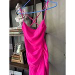Amanda Uprichard  Jasalina Maxi Dress Hot Pink Womens Size Large Photo 5
