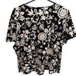 JM Collection  black and white boho print v-neck top women’s size 3X Photo 4