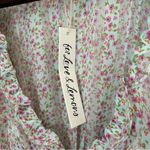 For Love & Lemons Natalie Crop Top Blouse Long Sleeve Floral Ivory Casual Pink Photo 12