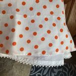Anthropologie  Moulinette Soeurs Size 8 Silk Orange Polka Dot Fit & Flare Dress Photo 2